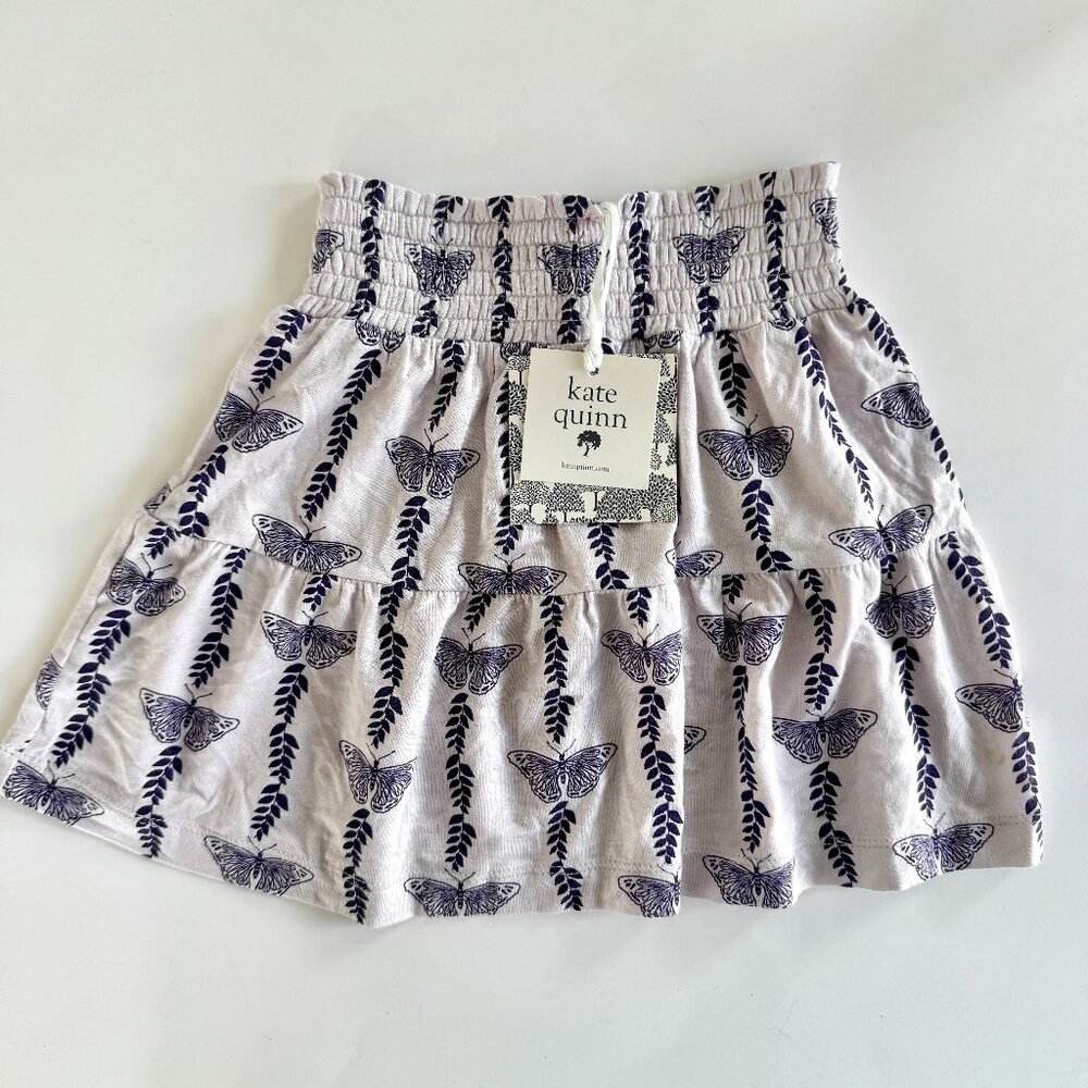 Kate Quinn Tiered Skirt | Butterfly & Vine Print | Lavender | 2T | NWT